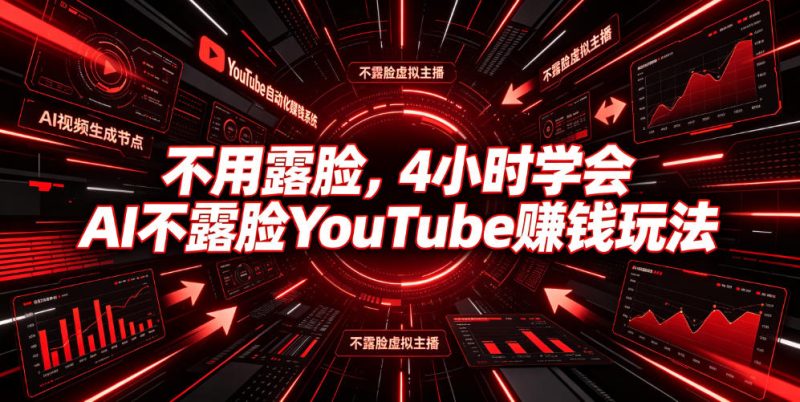不用露脸，4小时学会AI不露脸YouTube賺钱玩法【原创双语字幕】-大伟资源网