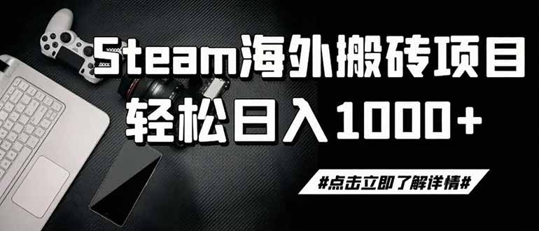 steam搬砖，一周只需1-2小时，轻松月入过万，上不封顶-大伟资源网