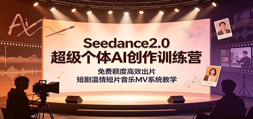 图片[1]-Seedance2.0超级个体AI创作训练营：免费额度高效出片，短剧温情短片音乐MV系统教学-御文网