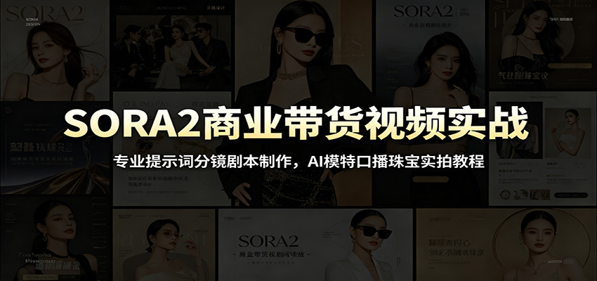 图片[1]-SORA2商业带货视频实战：专业提示词分镜剧本制作，AI模特口播珠宝实拍教程-御文网