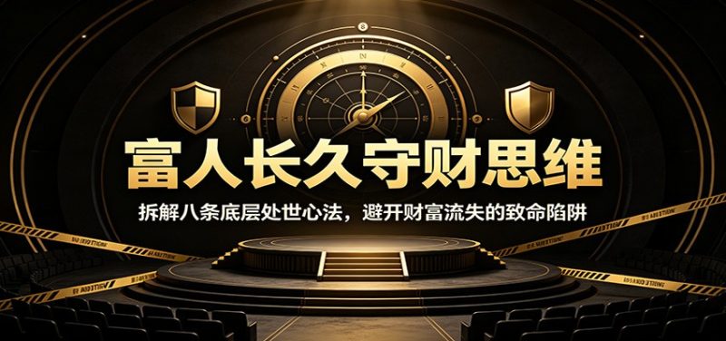 富人长久守财思维：拆解八条底层处世心法，避开财富流失的致命陷阱-大伟资源网