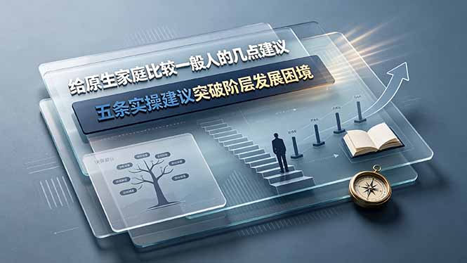 付费文章：给原生家庭比较一般人的几点建议，五条实操建议突破阶层发展困境-大伟资源网