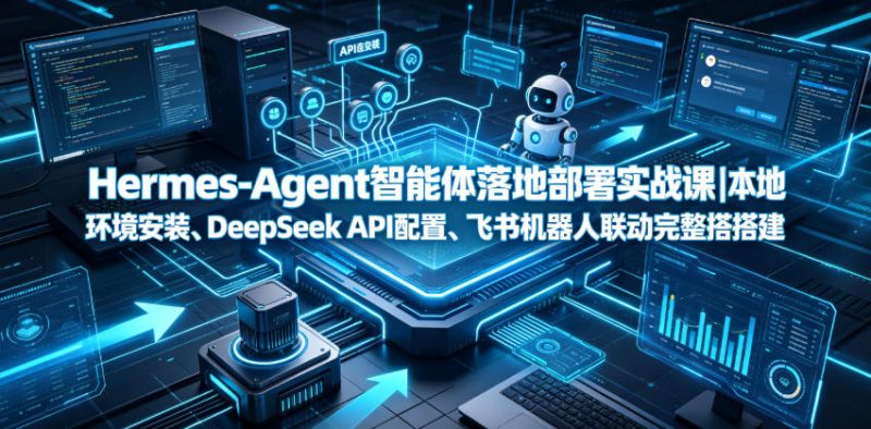 Hermes-Agent智能体落地部署实战课｜本地环境安装、DeepSeek API配置、飞书机器人联动完整搭建教程-大伟资源网
