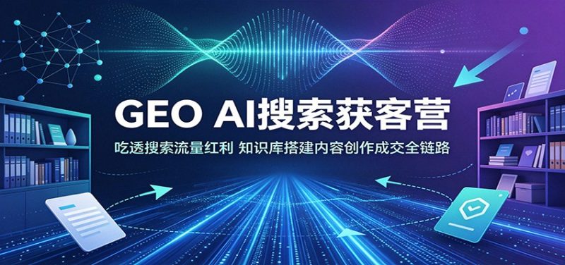 GEO AI搜索获客营：吃透搜索流量红利，知识库搭建内容创作成交全链路-大伟资源网