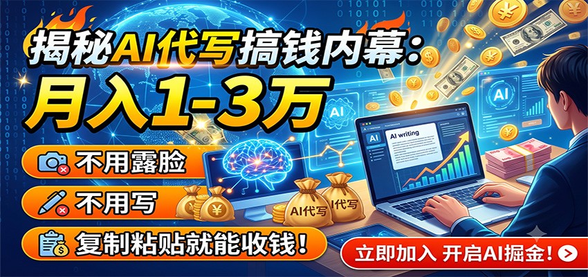 图片[1]-揭秘AI代写搞钱内幕：月入1-3万，不用露脸不用写，复制粘贴就能收钱！-御文网