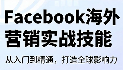Facebook海外营销实战技能-大伟资源网