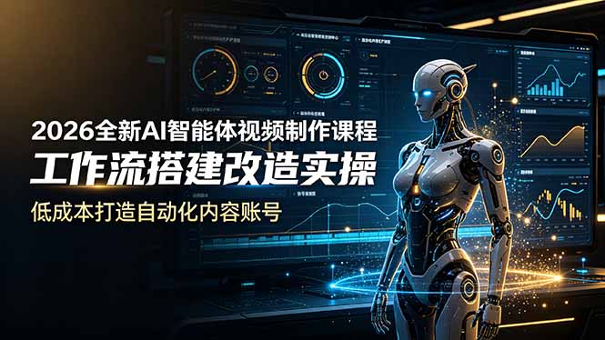 2026全新AI Codex智能体视频制作课程，工作流搭建改造实操，低成本打造自动化内容账号-大伟资源网