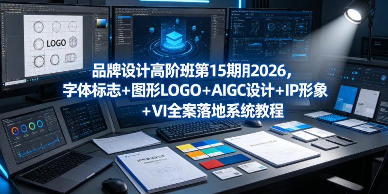 品牌设计高阶班第15期2026，字体标志＋图形LOGO＋AIGC设计＋IP形象＋VI全案落地系统教程-大伟资源网