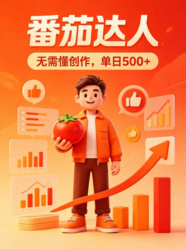 番茄小说达人全自动变现，普通人轻松日入500+-大伟资源网