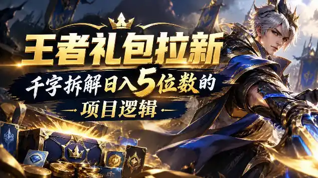 王者游戏礼包拉新_千字拆解日入5位数的项目逻辑-大伟资源网
