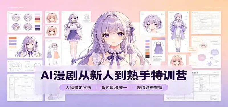 AI漫剧从新人到熟手特训营：剧本分镜创作，提示词模板，人物设定与工具资源-大伟资源网