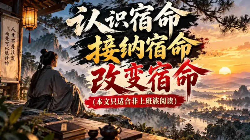 某公众号付费文章:认识宿命,接纳宿命,改变宿命(本文只适合非上班族阅读)-大伟资源网