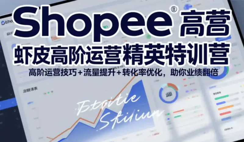Shopee虾皮高阶运营精英特训营，高阶运营技巧+流量提升+转化率优化，助你业绩翻倍(更新26年9月)-大伟资源网