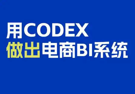 电商108将·用Codex做出电商BI系统-大伟资源网