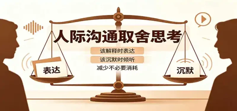人际沟通取舍思考：分清解释与沉默边界，拿捏职场生活沟通分寸减少情绪内耗-大伟资源网