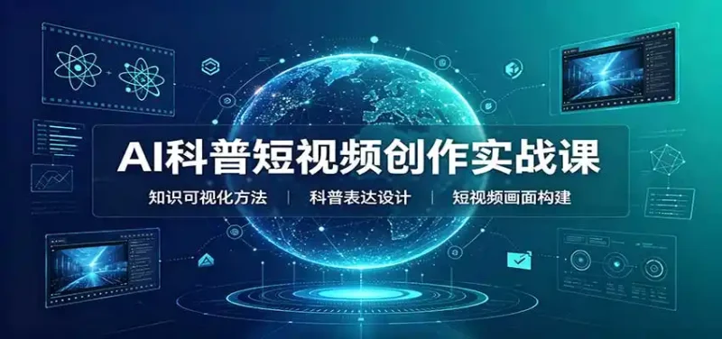 AI科普短视频创作实战课：配套要点文档，文案与视频提示词模板教学-大伟资源网