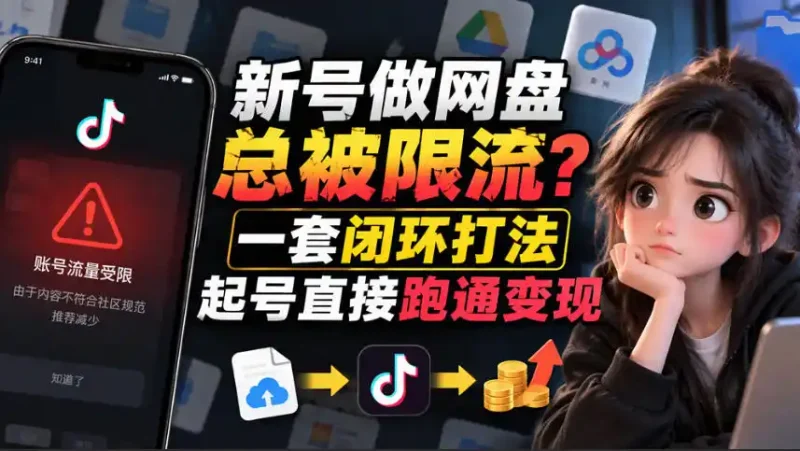 小白新号过限流：别发链先养号，12步SOP直接抄-大伟资源网