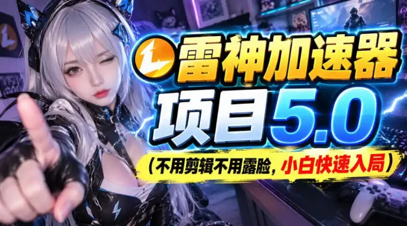 雷神加速器项目(不用剪辑不用露脸，小白快速入局)-大伟资源网