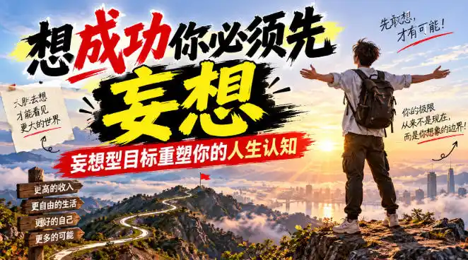 付费文章：想成功你必须先妄想，妄想型目标重塑你的人生认知-大伟资源网