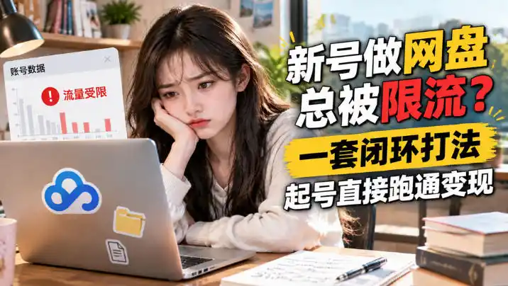 网盘拉新SOP：小白新号过限流-大伟资源网