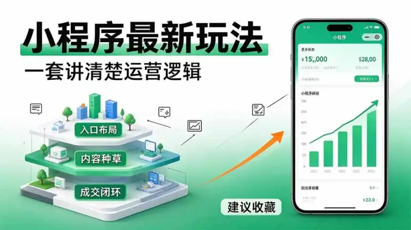 微信小程序最新玩法 四种收益来源，单日收入400+-大伟资源网