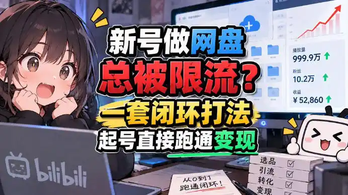 网盘拉新SOP：小白前期宝典，每一步都有明确动作，几千测试出来的打法，全程不限流-大伟资源网