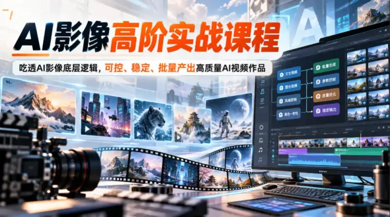 AI影像高阶实战课程，吃透AI影像底层逻辑，可控、稳定、批量产出高质量AI视频作品-大伟资源网