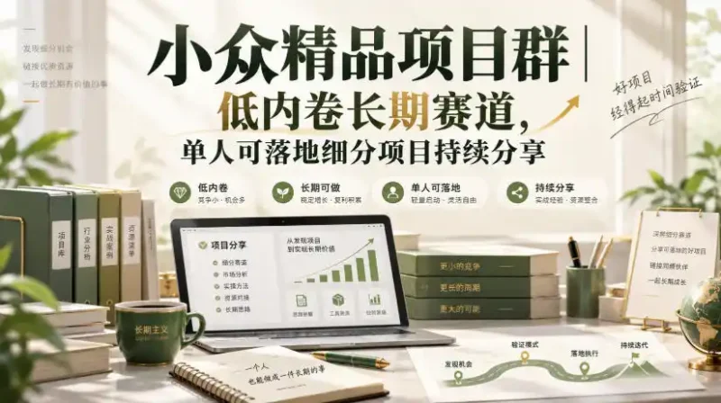 小众精品项目群｜低内卷长期赛道，单人可落地细分项目持续分享-大伟资源网