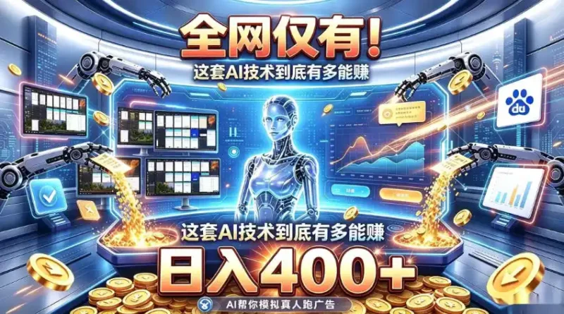 全网仅有！这套AI技术到底有多能賺，日入400+，无需人工干预，实现真正被动变现【揭秘】-大伟资源网