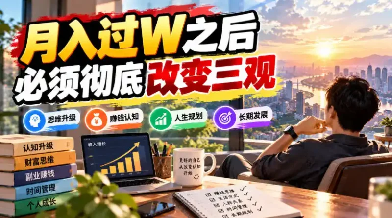 某公众号付费文章：月入过W之后，必须彻底改变三观-大伟资源网