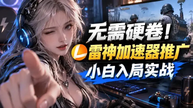 无需硬卷！雷神加速器推广，小白入局实战一天也能几十r-大伟资源网