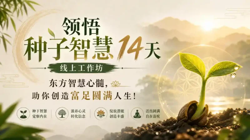 鹿大米领悟种子智慧14天线上工作坊,东方智慧心髓,助你创造富足圆满人生!-大伟资源网