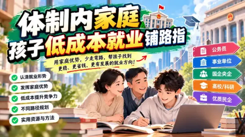 某公众号付费文章：体制内家庭，孩子低成本就业铺路指-大伟资源网