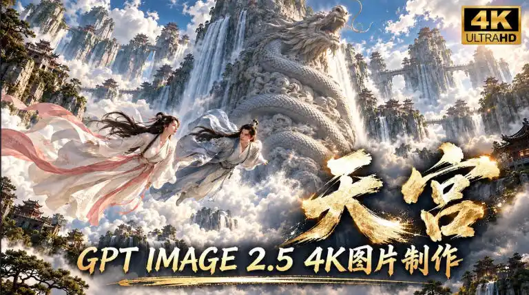 GPT Image 2.5实测！4K到底多清楚？皮肤、手指、修图与天宫场景全面测试-大伟资源网