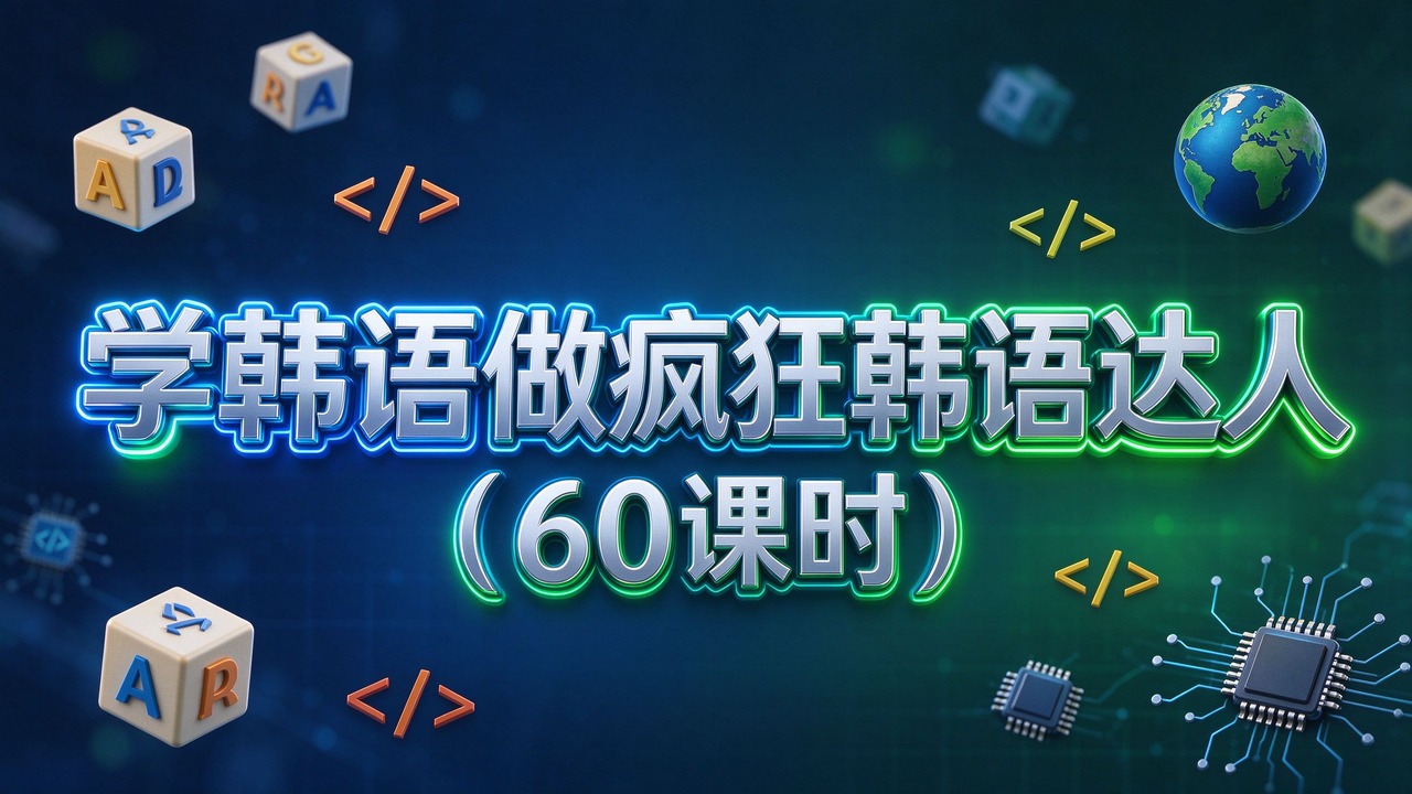 学韩语做疯狂韩语达人（60课时）