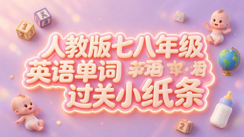 人教版七八年级英语单词过关小纸条-大伟资源网