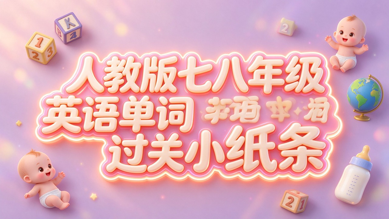 人教版七八年级英语单词过关小纸条