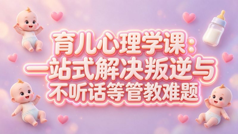 育儿心理学课：一站式解决叛逆与不听话等管教难题-大伟资源网