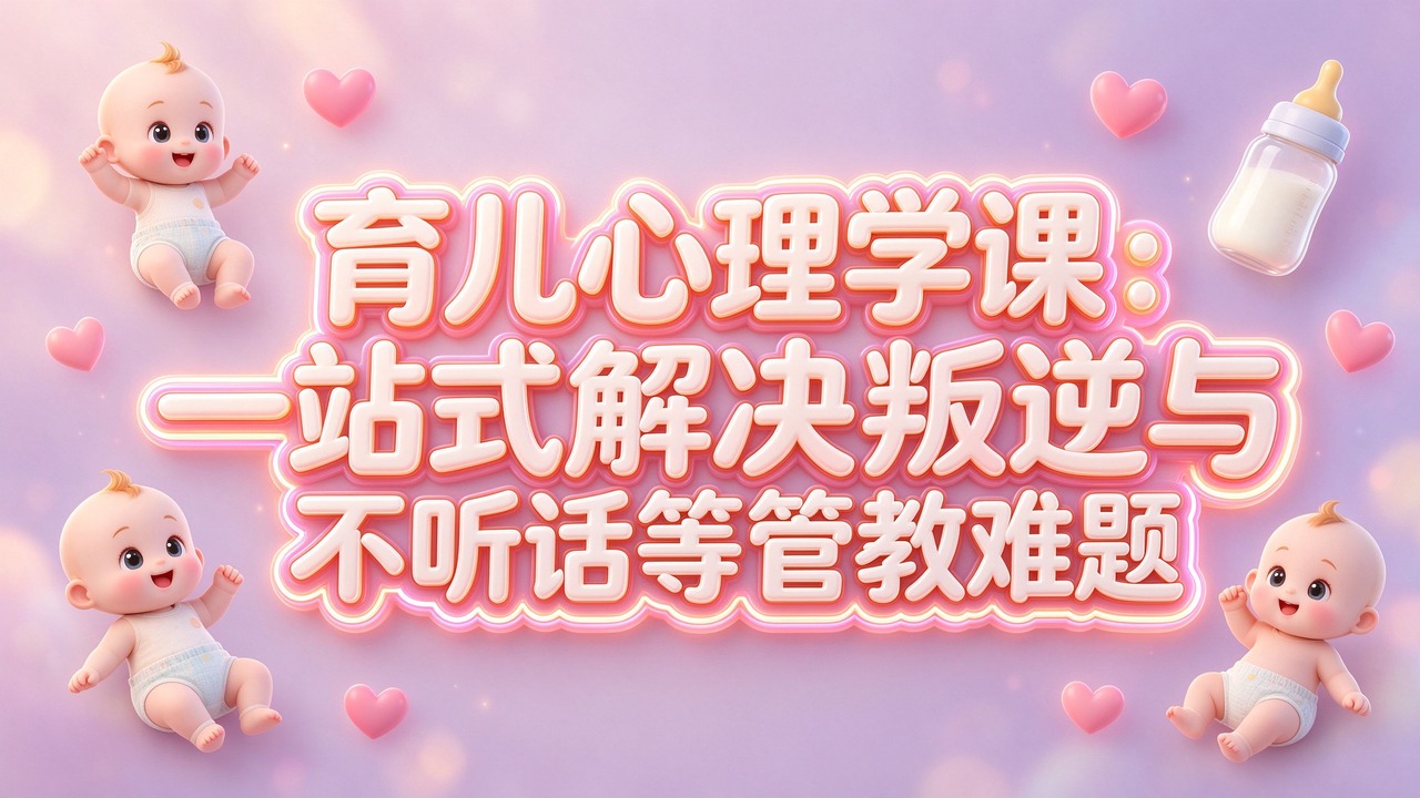 育儿心理学课：一站式解决叛逆与不听话等管教难题