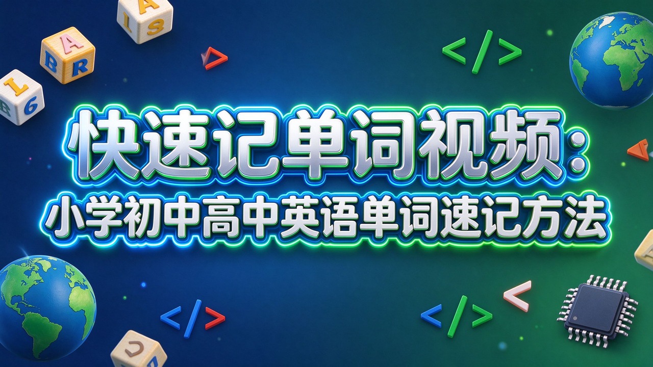 快速记单词视频：小学初中高中英语单词速记方法