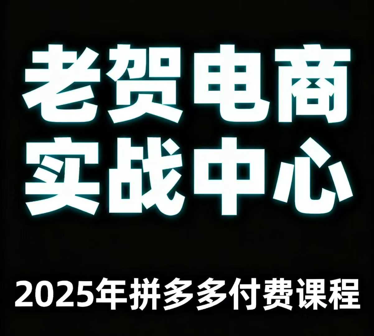 老贺电商2025年拼多多付费课程，用通俗易懂的方法告诉你多多怎么玩-大伟资源网