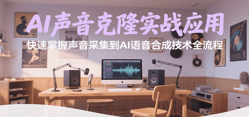 AI声音克隆实战应用，快速掌握声音采集到AI语音合成技术全流程-大伟资源网