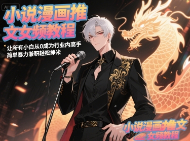 小说漫画推文女频教程，让所有小白从0成为行业内高手，简单暴力兼职轻松挣米-大伟资源网