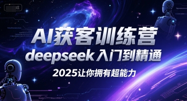 AI获客训练营，deepseek入门到精通，2025让你拥有超能力-大伟资源网