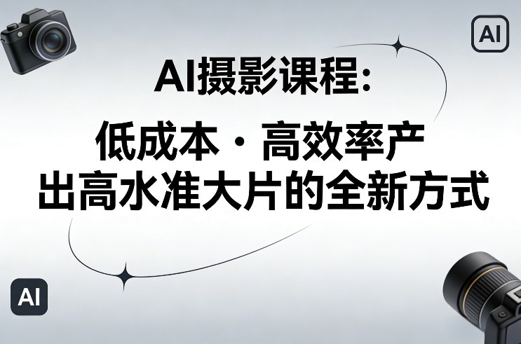 AI摄影课程，低成本高效率产出高水准大片的全新方式-大伟资源网