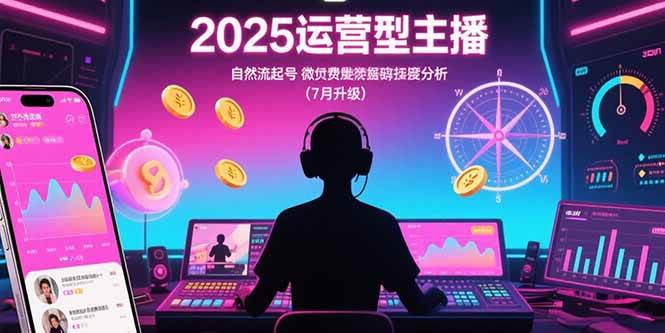 （15508期）2025运营型主播：自然流起号，微付费投放技巧，罗盘数据深度解析(7月更新)-大伟资源网