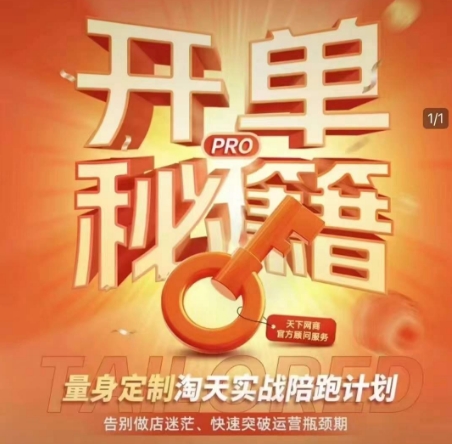 淘宝开单秘籍PRO，量身定制淘天实战陪跑计划，告别做店迷茫、快速突破运营瓶颈期（更新6月）-大伟资源网