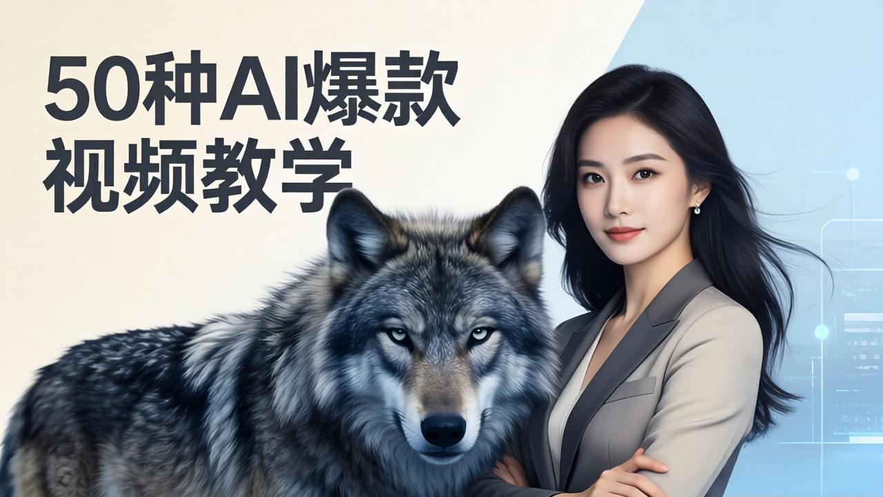 50种AI爆款视频教学：影视级古诗词+治愈萌宠+山海经蛟龙，高阶宝典商业落地-大伟资源网