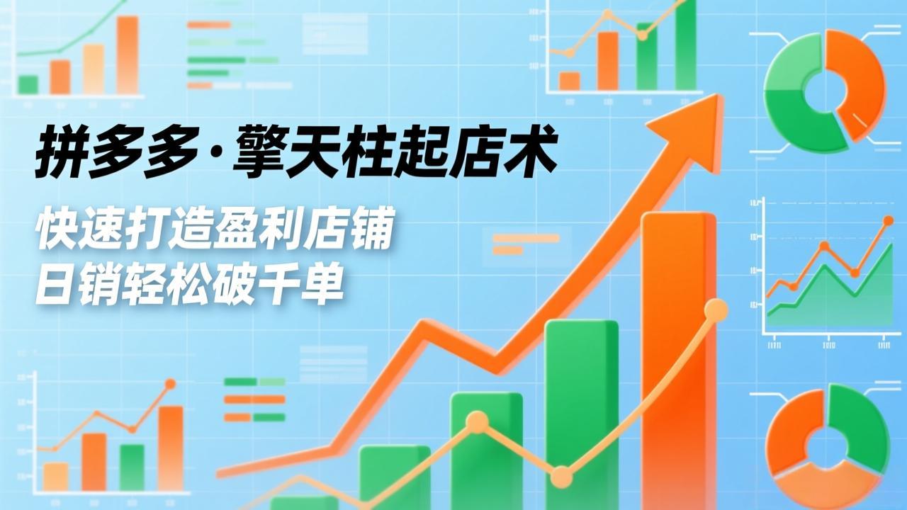 拼多多·擎天柱起店术，爆流布局、利润起飞、不断流，快速打造盈利店铺，日销破千单(更新-大伟资源网