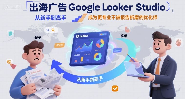 出海广告Google Looker Studio从新手到高手，成为更专业不被报告折磨的优化师-大伟资源网